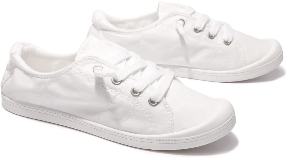 Women's Slip-On Canvas Sneakers – Low Top Walking Shoes, Breathable, Cushioned, Flexible Grip for Everyday Wear - Image 7