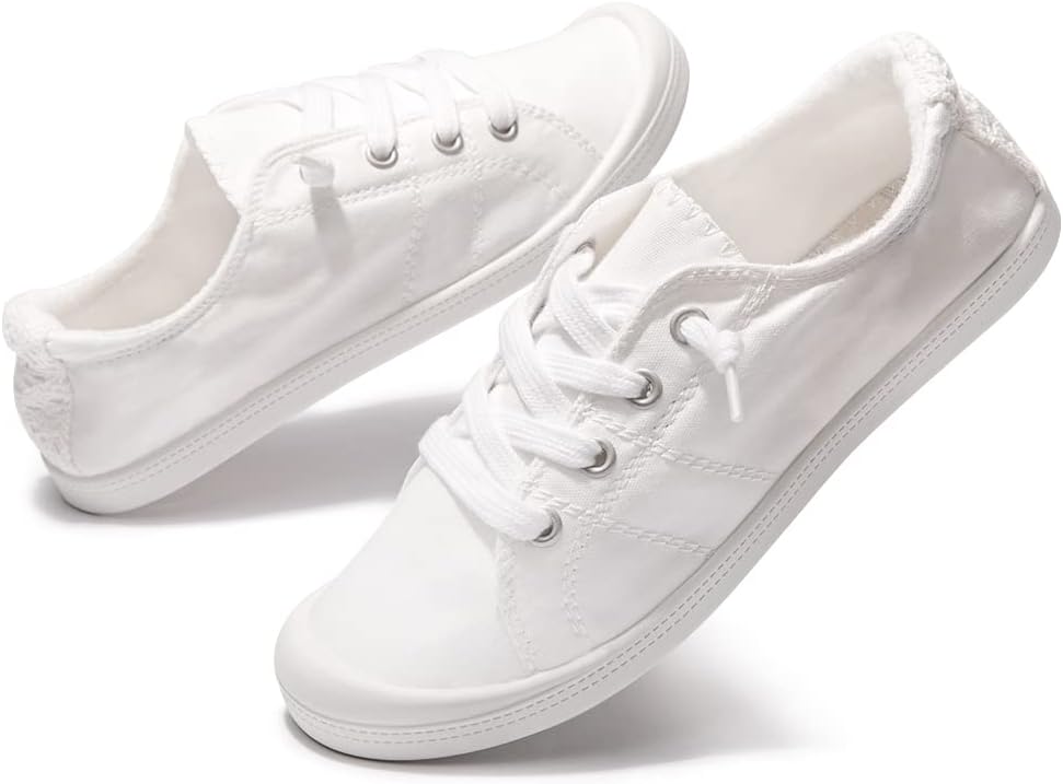 Women's Slip-On Canvas Sneakers – Low Top Walking Shoes, Breathable, Cushioned, Flexible Grip for Everyday Wear - Image 8