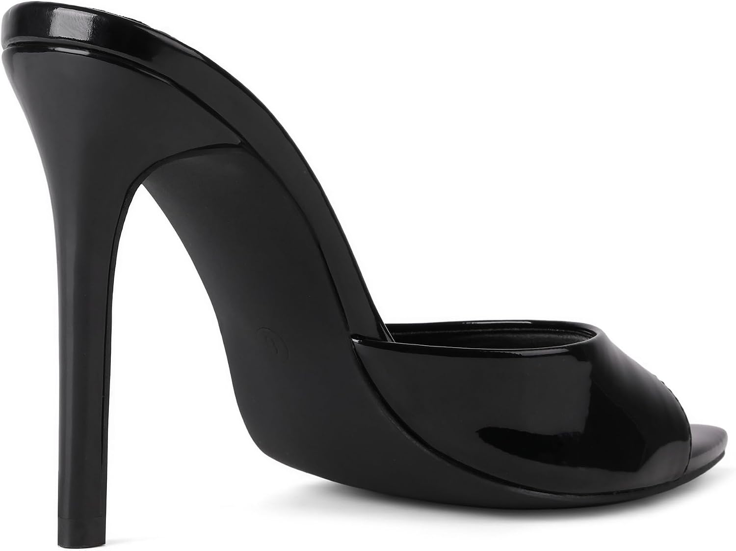 Women's Open Toe Stiletto High Heel Mules Slip On Patent Leather Comfortable Dress Sandals for Office Party Wedding Summer 2026 - Image 3