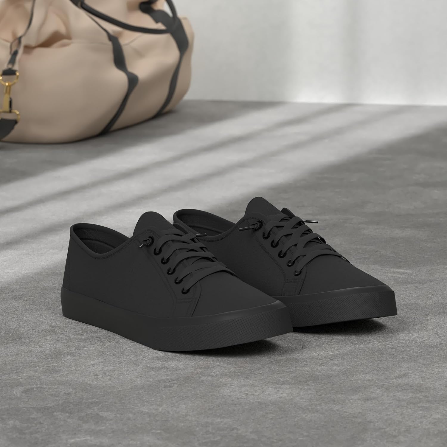 Women Canvas Slip On Sneakers - Low Top Casual Shoes - Image 3