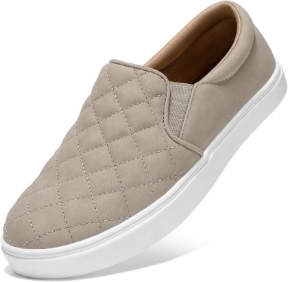 STQ Loafers for Women Memory Foam Slip On Sneakers Quilted Comfort Fall Shoes
