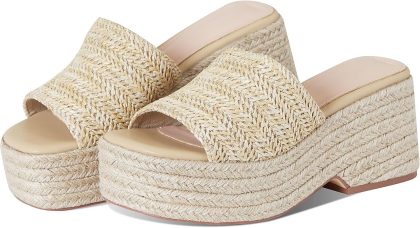 Platform Slip-On Espadrille Sandals for Women – Summer Wedge Slides, Flatform, Open Toe, Bohemian Beach