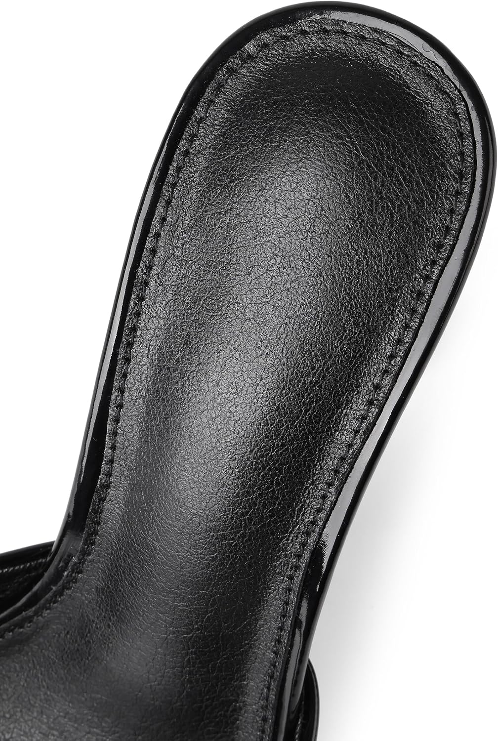Women's Open Toe Stiletto High Heel Mules Slip On Patent Leather Comfortable Dress Sandals for Office Party Wedding Summer 2026 - Image 5